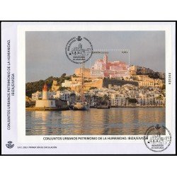 España Spain 5679 2023 Hojita Conjuntos urbanos Patrimonio de la Humanidad Ibiza Eivissa SPD Sobre Primer Día