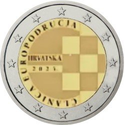 Croacia 2023 2 € euros conmemorativos Introducción del Euro en Croacia