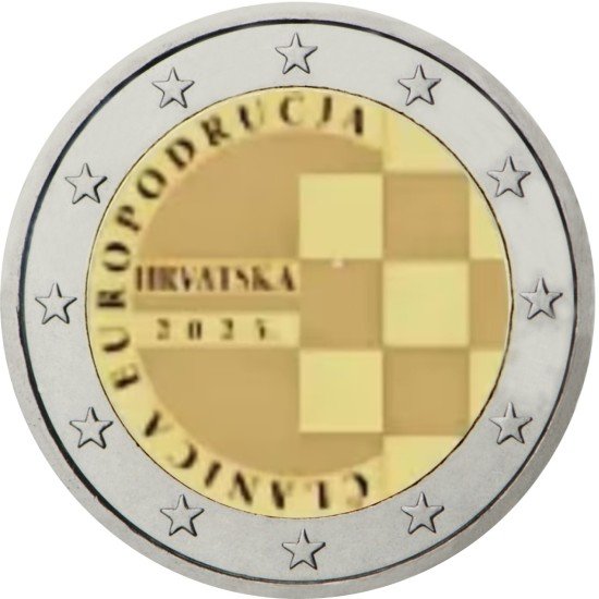 Croacia 2023 2 € euros conmemorativos Introducción del Euro en Croacia