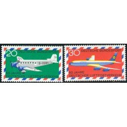 TRA12/S Alemania Federal  Germany  Nº A 1/2  1969  50º Aniv. del correo aéreo oficial Lujo