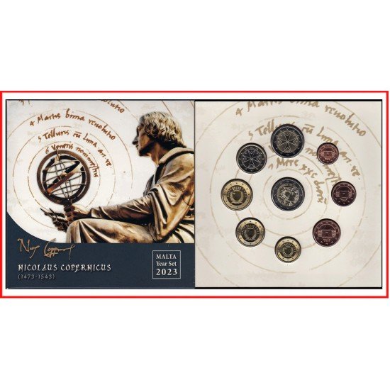 Malta 2023 Cartera Oficial Monedas € euro Nicolás Copérnico Malta 2023 Cartera Oficial Monedas € euro Nicolás Copérnico
