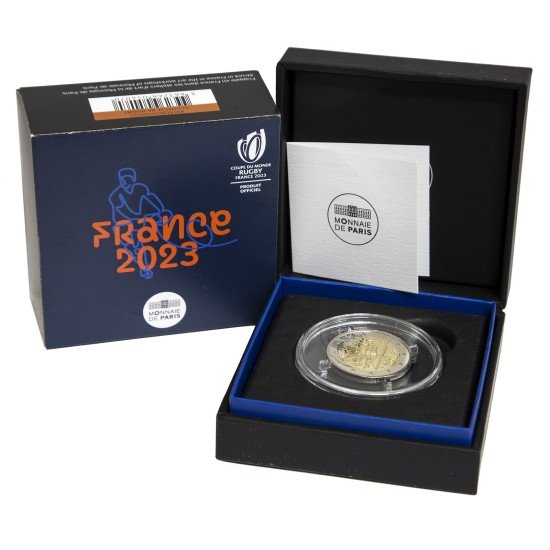 Francia France 2023 Cartera Oficial 2€ euros conmemorativos Copa Mundial de Rugby Francia France 2023 Cartera Oficial 2€ euros conmemorativos Copa Mundial de Rugby