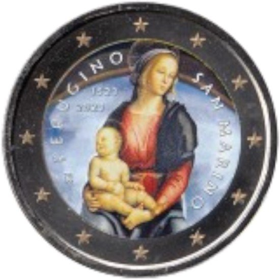 San Marino 2023 2 € euros conmemorativos Color Perugino San Marino 2023 2 € euros conmemorativos Color Perugino