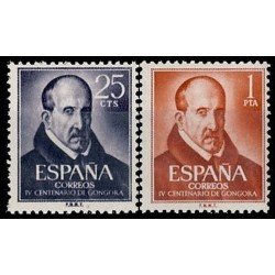 España Spain 1369/70 1961 IV Centenario del nacimiento de Luis de Góngora y Argote MNH España Spain 1369/70 1961 IV Centenario del nacimiento de Luis de Góngora y Argote MNH