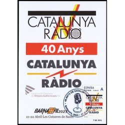 España 2023 Tarjeta 40 Anys Catalunya Radio matasello especial