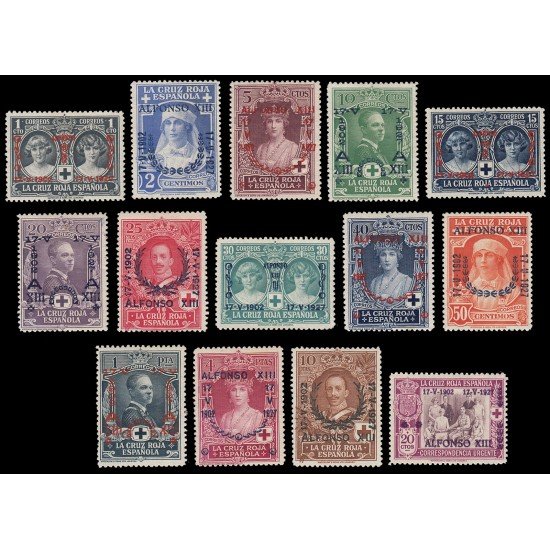 España Spain 349/62 1927 Cruz Roja Alfonso XIII MNH España Spain 349/62 1927 Cruz Roja Alfonso XIII MNH