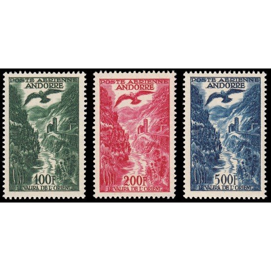 Andorra Francesa Aéreo 2/4 1955-57 Paisajes MNH