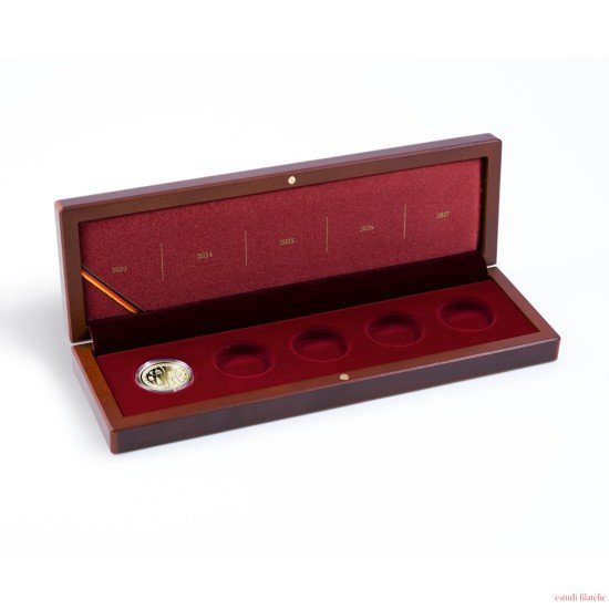 Leuchtturm 367365 Estuche VOLTERRA p. 5 monedas de oro alemanas de 50 € “Deutsches Handwerk” en cápsula Leuchtturm 367365 Estuche VOLTERRA p. 5 monedas de oro alemanas de 50 € “Deutsches Handwerk” en cápsula