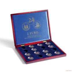 Leuchtturm 367368 Estuche para monedas VOLTERRA, para 16 monedas 2 € Landes alemanes en cápsula