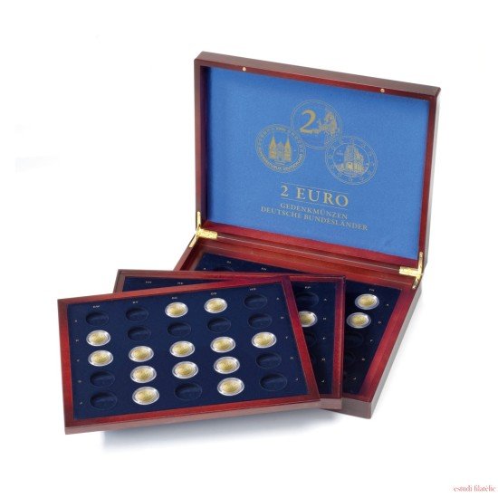 Leuchtturm 367919 Estuche para monedas VOLTERRATRIO de Luxe, para 80 monedas 2€ Landes alemanes en cápsula Leuchtturm 367919 Estuche para monedas VOLTERRATRIO de Luxe, para 80 monedas 2€ Landes alemanes en cápsula