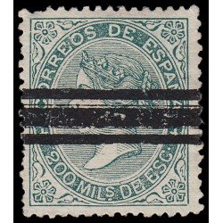 España Spain Barrados 100 1867-69 Isabel II