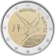 Estonia 2023 2 € euros conmemorativos Golondrina Estonia 2023 2 € euros conmemorativos Golondrina