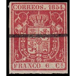 España Spain Barrados 24 1854 Escudo de España