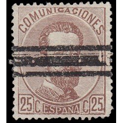 España Spain Barrados 124 1872-73 Reinado de Amadeo I