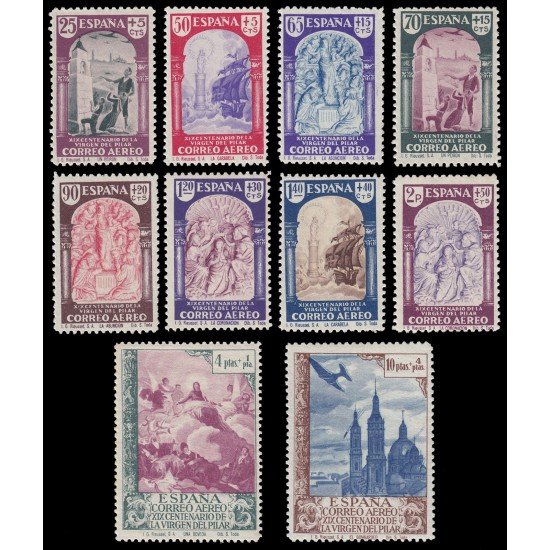 España Spain 904/13 1940 Virgen Pilar Zaragoza MNH 