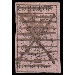 Rep. Dominicana 16 1870-74 Escudo Negro sobre color Usado