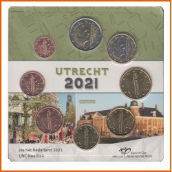Holanda 2021 Cartera Oficial Monedas € euros Blister Utrecht Holanda 2021 Cartera Oficial Monedas € euros Blister Utrecht