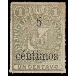 Rep. Dominicana 43a 1883 Sellos de 1880 con sobrecarga MH Rep. Dominicana 43a 1883 Sellos de 1880 con sobrecarga MH