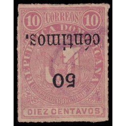 Rep. Dominicana 46c 1883 Sellos de 1880 con sobrecarga Usado