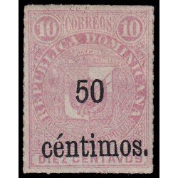 Rep. Dominicana 46a 1883 Sellos de 1880 con sobrecarga Usados