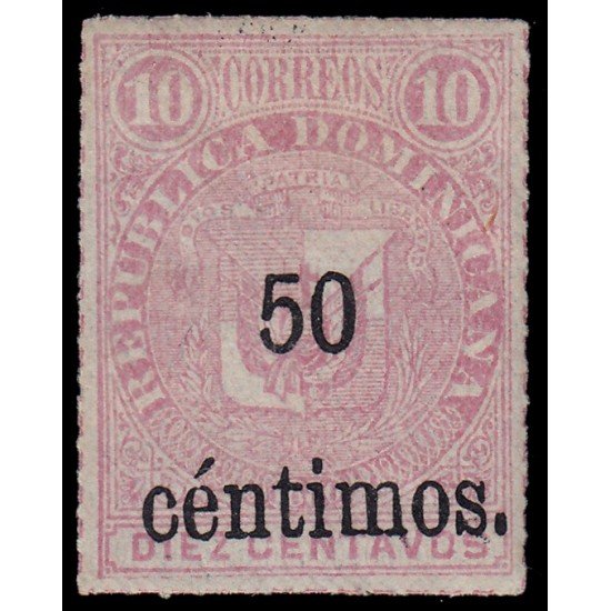Rep. Dominicana 46a 1883 Sellos de 1880 con sobrecarga Usados