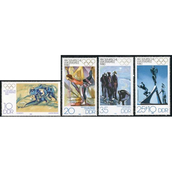 DEP2/S  Alemania Oriental  DDR  Nº 2141/44  1980  JJOO de invierno en Lake Placid Lujo
