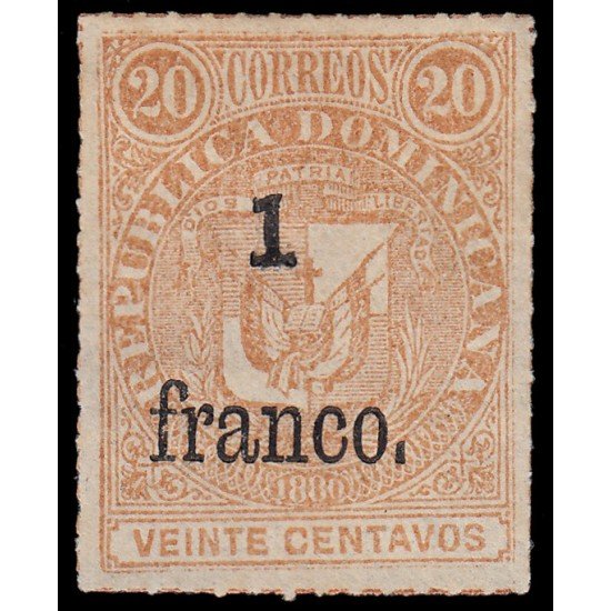 Rep. Dominicana 47 1883 Sellos de 1880 con sobrecarga MH Rep. Dominicana 47 1883 Sellos de 1880 con sobrecarga MH