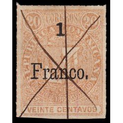 Rep. Dominicana 47a 1883 Sellos de 1880 con sobrecarga Usado
