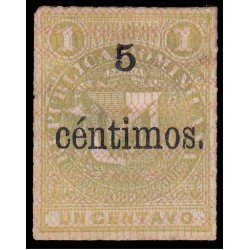 Rep. Dominicana 52 1883 Sellos de 1881 con sobrecarga y con marco MH