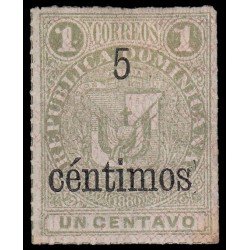 Rep. Dominicana 52a 1883 Sellos de 1881 con sobrecarga y con marco Usado