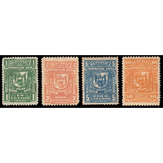 Rep. Dominicana 78/81 1895 Escudos Dentados MH