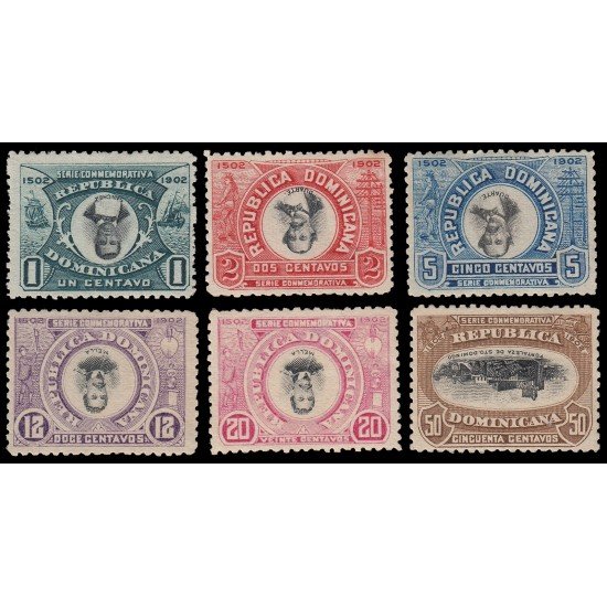 Rep. Dominicana 110/12+114/16 1902 Centenario fundación de Santo Domingo MH Rep. Dominicana 110/12+114/16 1902 Centenario fundación de Santo Domingo MH