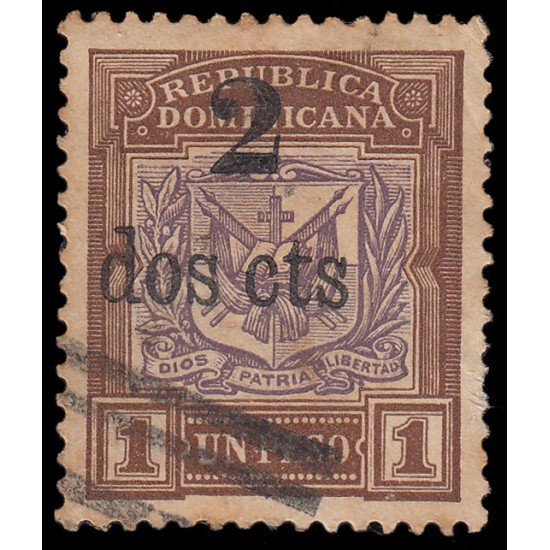 Rep. Dominicana 118 1904 Sellos de 1901 con sobrecarga Usados Rep. Dominicana 118 1904 Sellos de 1901 con sobrecarga Usados