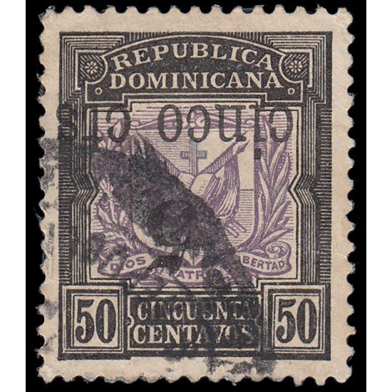 Rep. Dominicana 119a 1904 Sellos de 1901 con sobrecarga Usado Rep. Dominicana 119a 1904 Sellos de 1901 con sobrecarga Usado