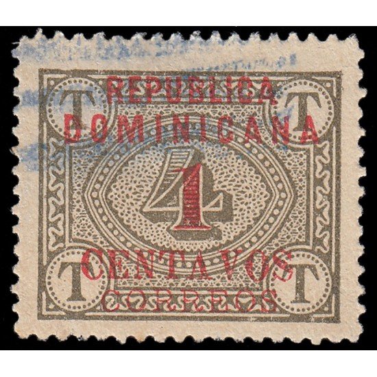 Rep. Dominicana 128c 1904 Sellos de 1901 con sobrecarga Usados Rep. Dominicana 128c 1904 Sellos de 1901 con sobrecarga Usados