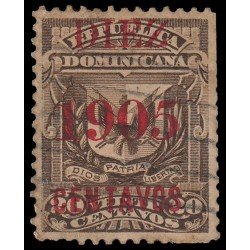 Rep. Dominicana 132 1905 Sellos de 1885-91 con sobrecarga Usados