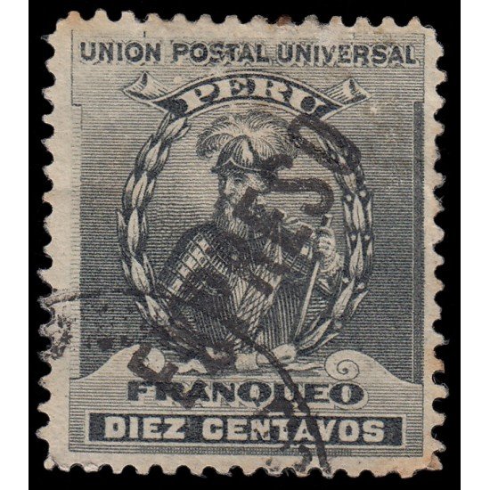 Perú Urgente 1 1908 Sello de 1896-99 con sobrecarga Usados Perú Urgente 1 1908 Sello de 1896-99 con sobrecarga Usados