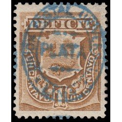 Perú Tasas 6A 1881 Déficit o Franqueo Con sobrecarga azul MH