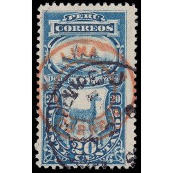 Perú Tasas 15 1882 Sellos de 1874-79 Con sobrecarga Lima-Correos en rojo Usado Perú Tasas 15 1882 Sellos de 1874-79 Con sobrecarga Lima-Correos en rojo Usado