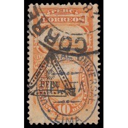 Perú Tasas 24 1883 Sobre sellos de Tasas 1881 sobrecarga Unión Postal Lima Usado Perú Tasas 24 1883 Sobre sellos de Tasas 1881 sobrecarga Unión Postal Lima Usado
