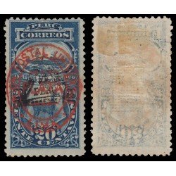 Perú Tasas 25 1883 Sobre sellos de Tasas 1881 sobrecarga Unión Postal Lima MH Perú Tasas 25 1883 Sobre sellos de Tasas 1881 sobrecarga Unión Postal Lima MH