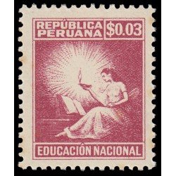 Perú Beneficencia 1 1950 En beneficio de la educación Nacional MNH Perú Beneficencia 1 1950 En beneficio de la educación Nacional MNH