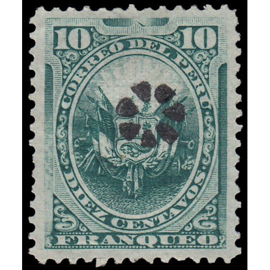 Perú Ancachs 3 1884 Sellos de 1874-84 con sobrecarga MH Perú Ancachs 3 1884 Sellos de 1874-84 con sobrecarga MH