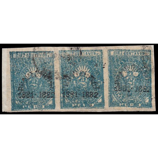 Perú Arequipa 2 1882 Provisional 1881-82 con sobrecarga Usados Perú Arequipa 2 1882 Provisional 1881-82 con sobrecarga Usados