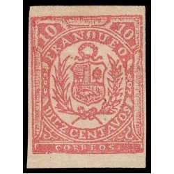 Perú Arequipa 6 1883 Escudo MH Perú Arequipa 6 1883 Escudo MH