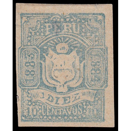 Perú Arequipa 8 1883-84 Escudos en relieve MH