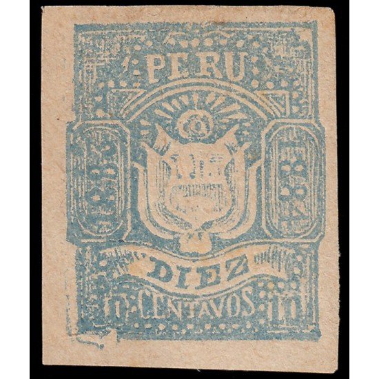 Perú Arequipa 8a 1883-84 Escudos en relieve MH