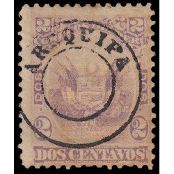 Perú Arequipa 15b 1884 Sellos de 1874-84 con sobrecarga en rojo o negro MH