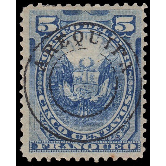 Perú Arequipa 16 1884 Sellos de 1874-84 con sobrecarga en rojo o negro MH Perú Arequipa 16 1884 Sellos de 1874-84 con sobrecarga en rojo o negro MH