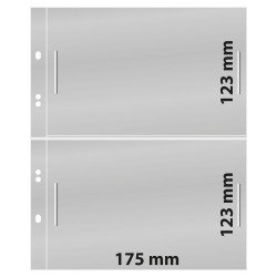 Lindner MU1363 Hojas Multi Collect con 2 bolsillos 175x123mm, transparentes, paquete de 10 